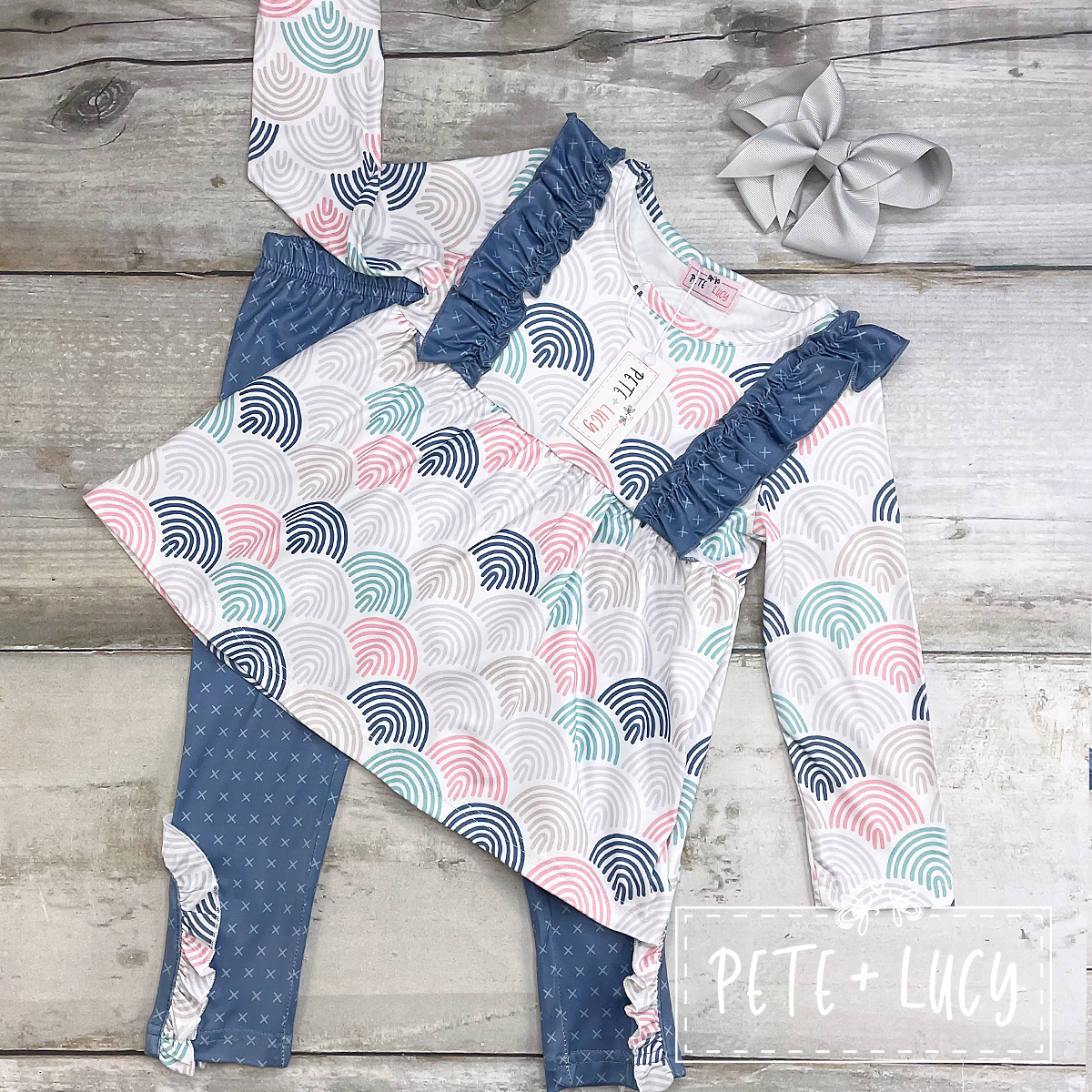 0-6 Month Rainbow Blues Pant Set