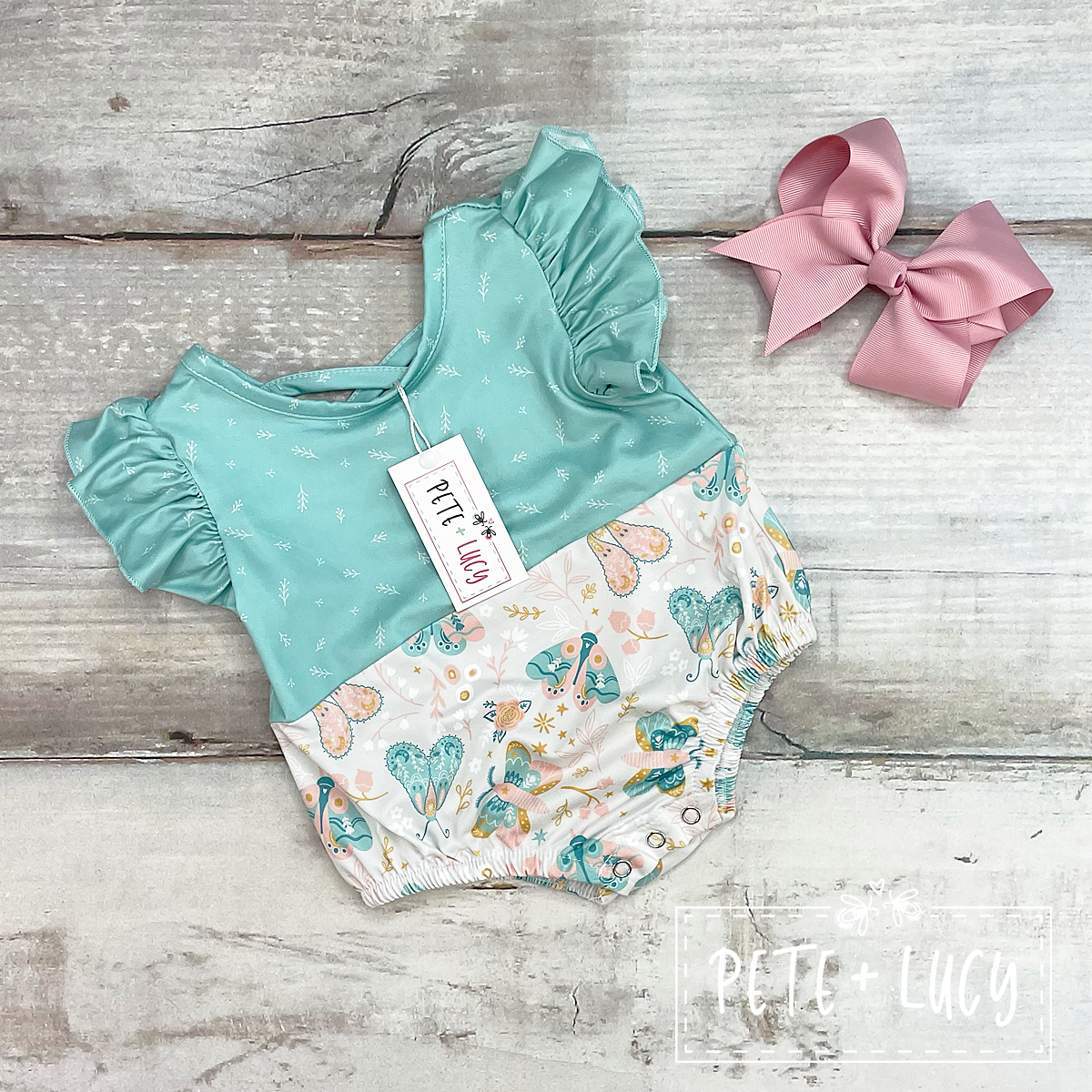 12-18M Fancy Flutters Girls Romper