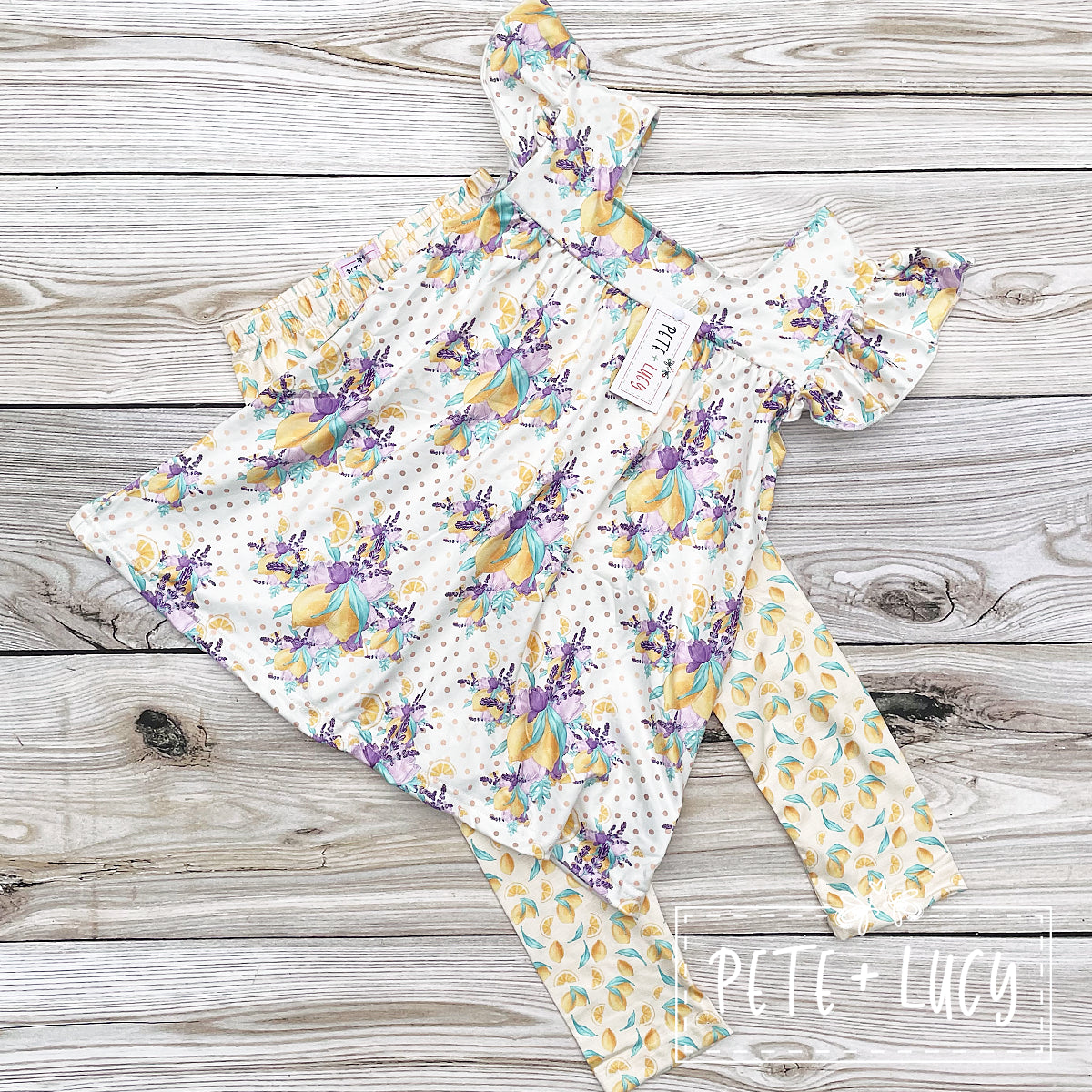 6/6X Lemons Pant Set