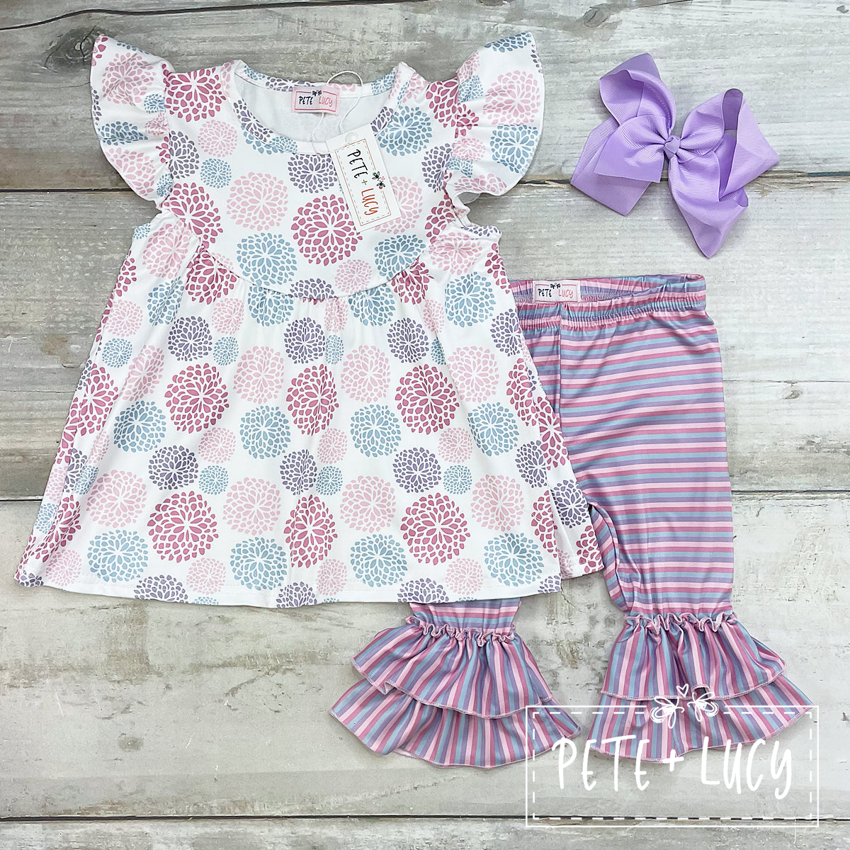 5 Pastel Dahlia Capri Set