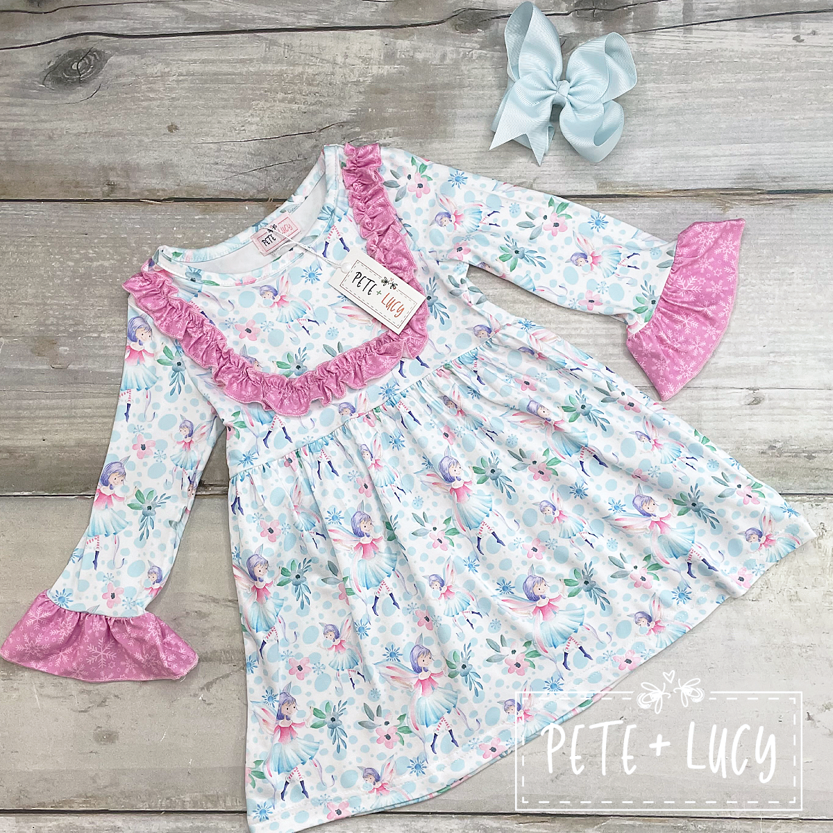 12-18 Month Winter Fairies Long Sleeve Dress
