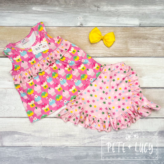 12-18 Month Cute as a Cupcake Short Set