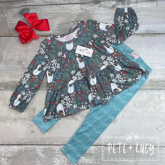 Duck Duck Goose Girls Long Sleeve Pant Set Size 10/12