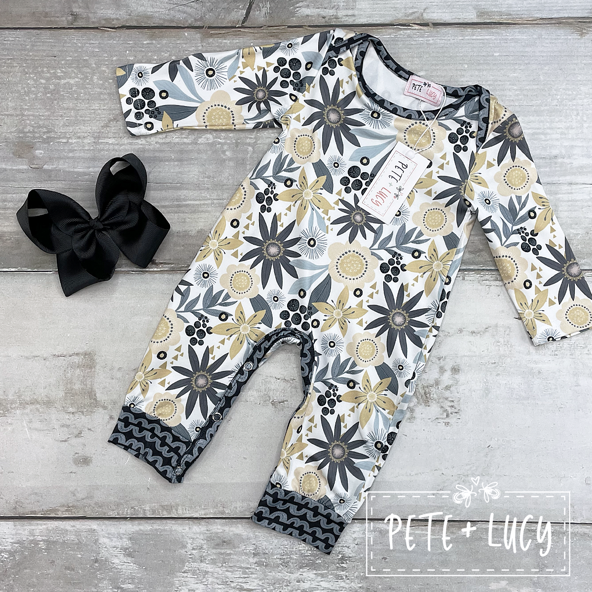 0-3 Month Golden Garden Romper