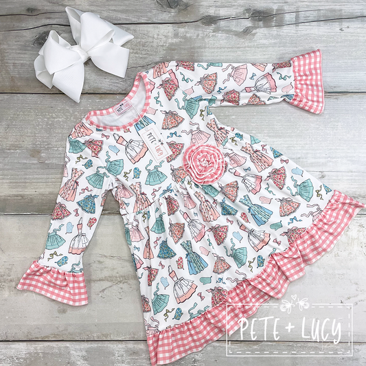 6-12 Month Hostess with the Mostess Long Sleeve Dress