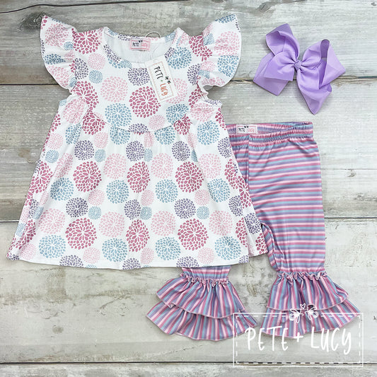 5 Pastel Dahlia Capri Set