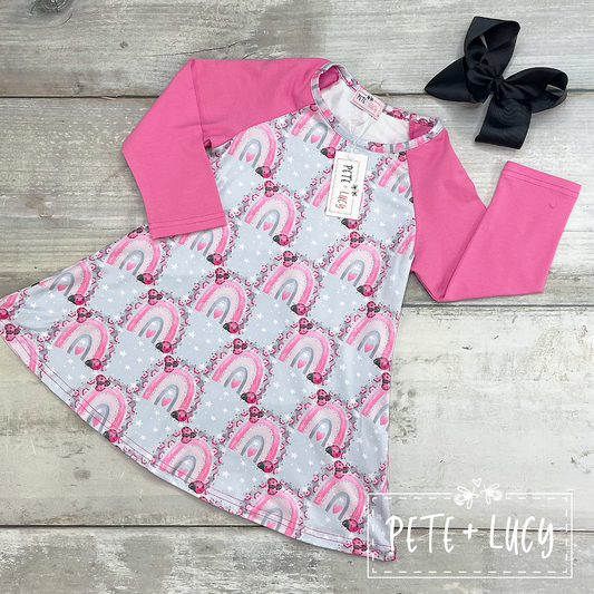 10/12 Lucky Ladybugs Long Sleeve Dress