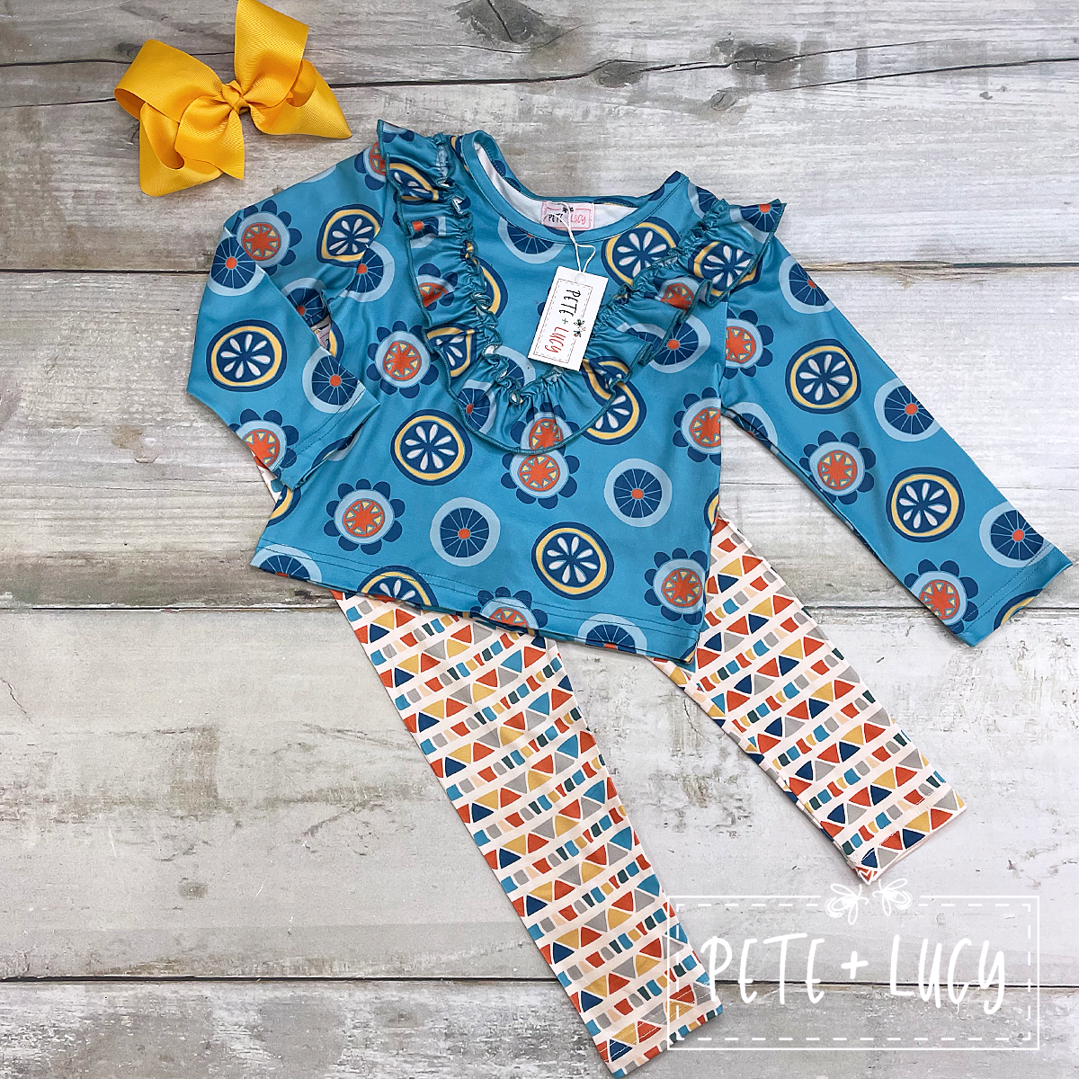 7/8 Retro Geo Pants Set