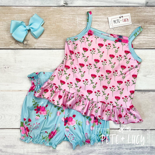 Summer Floral Two Piece Set Size 5