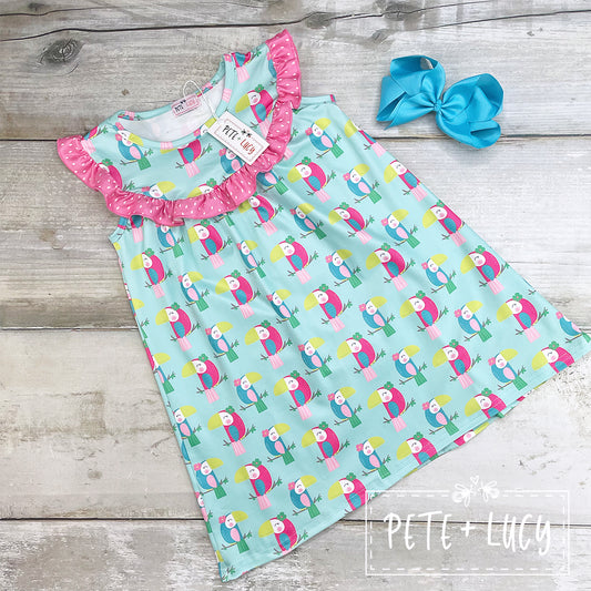 Toucan Sleeveless Dress 0-6 Months