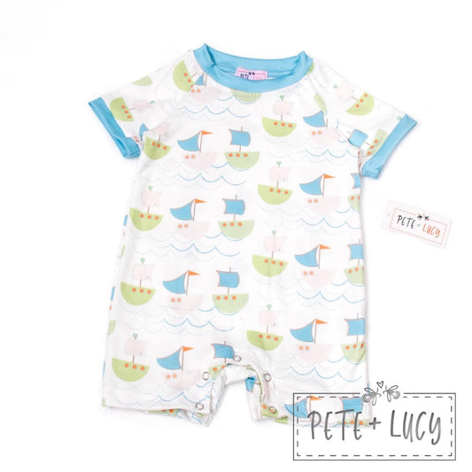Boys Sailboat Romper